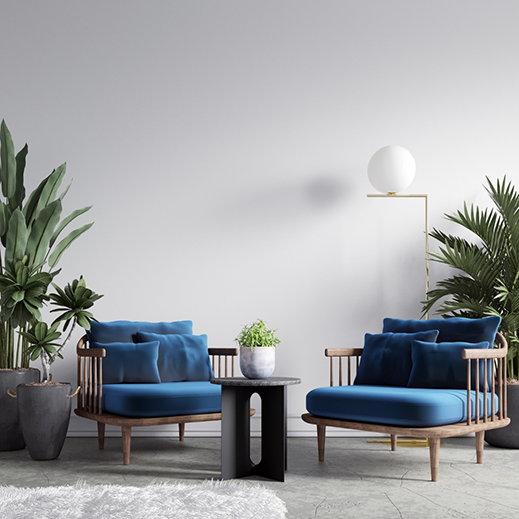 Two chairs in a pristine room in a psychiatric office